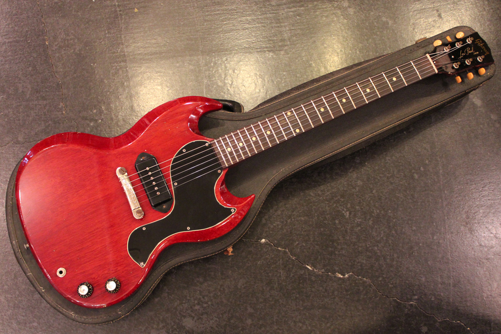 ギター Gibson SG jr Gibson Murphy Lab 1963 SG Junior Polaris White Lightning Bar